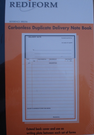 Rediform SRB206 Delivery Note Book Duplicate Pack 5 - Free Ship.